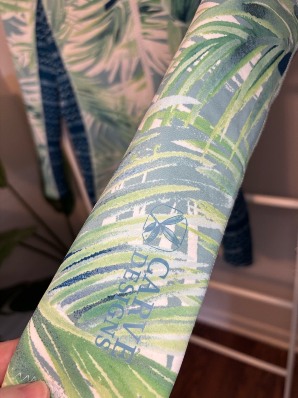 🌺Carve Designs One-Piece Rash Guard Swimsuit - White Palm🌴 - Picture 7 of 16